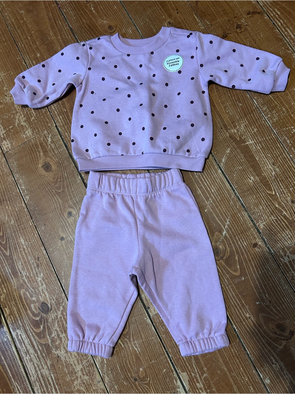 George Lilac Polka Dot Sweatshirt & Joggers Set